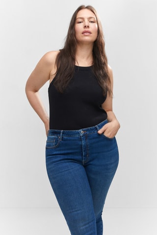 Jean skinny crop Isa - Bleu marine