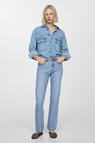 Jean droit taille normale - Bleu