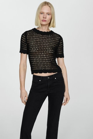 Jeans flare taille normale - Denim Noir
