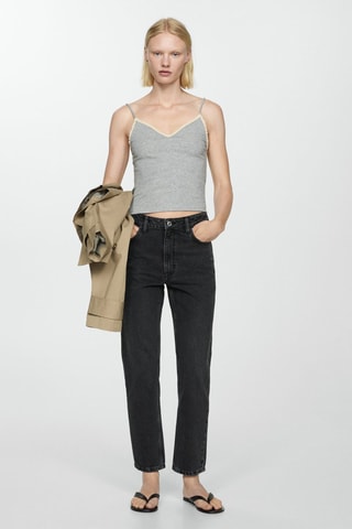 Jean Mom2000 mom taille haute - Denim Noir