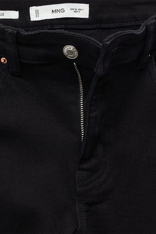 Jean droit taille normale ouvertures - Denim Noir