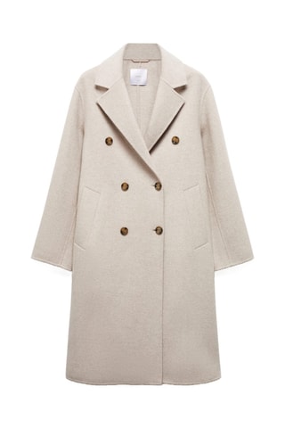Manteau laine fait main oversize - Gris clair