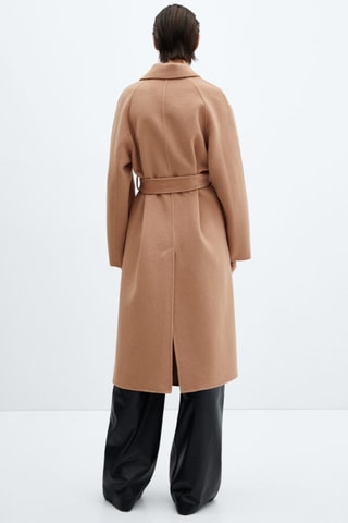 Manteau fait main avec ceinture - Marron