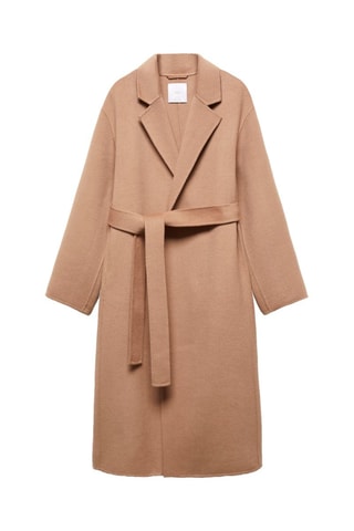Manteau fait main avec ceinture - Marron