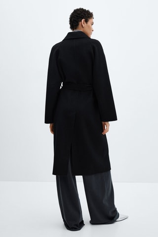 Manteau fait main avec ceinture - Noir