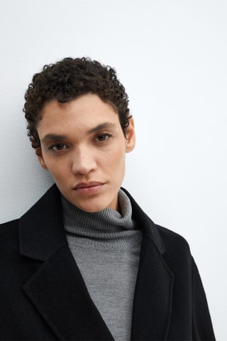 Manteau fait main avec ceinture - Noir