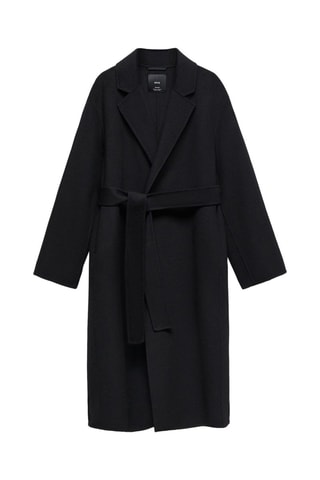 Manteau fait main avec ceinture - Noir