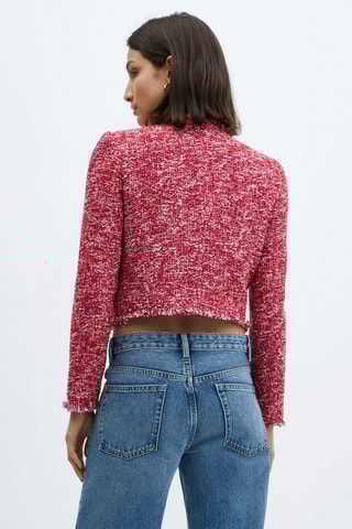Veste tweed poches - Fuchsia