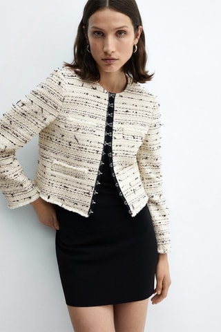 Veste tweed crochets - Brut
