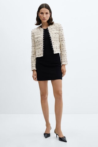 Veste tweed crochets - Brut