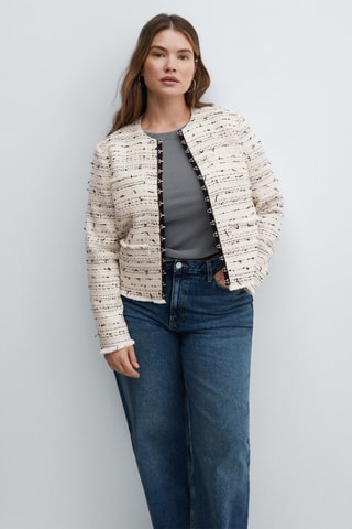 Veste tweed crochets - Brut