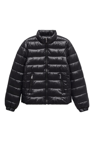 Anorak matelassé à poches - Noir