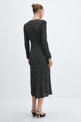 Robe imprimée à nœud - Noir