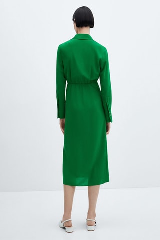 Robe chemisier croisée - Vert