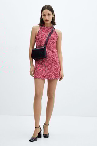 Robe courte tweed - Fuchsia