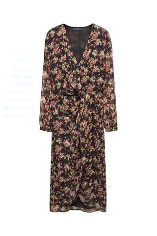 Robe imprimée nœud - Noir
