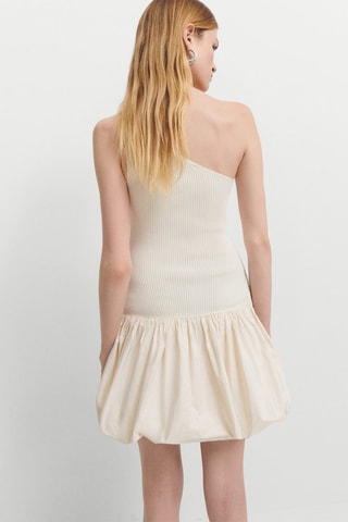 Robe courte à ourlet bouffant - Brut