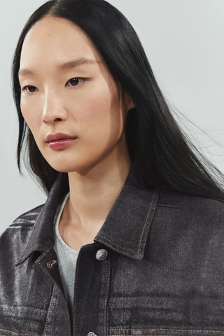 Blouson en jean oversize foil - Gris