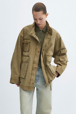 Parka effet usé - Kaki