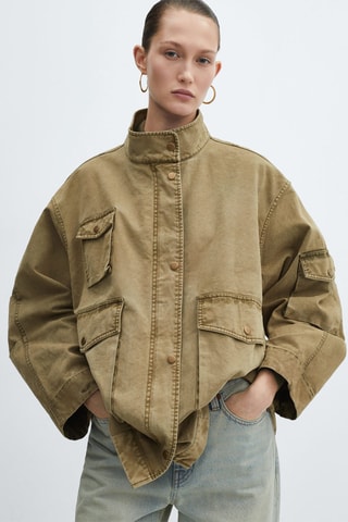 Parka effet usé - Kaki