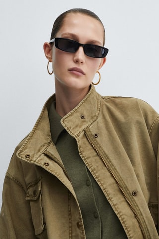 Parka effet usé - Kaki