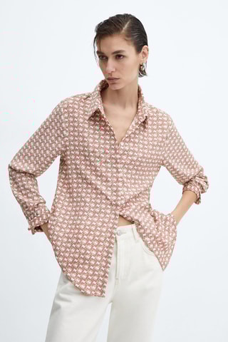 Chemise fluide regular-fit - Rouge orangé