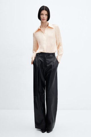 Chemise texturée satinée - Brut