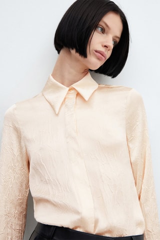 Chemise texturée satinée - Brut