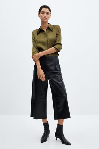 Chemise texturée satinée - Vert