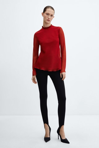 Blouse dos nœud - Rouge