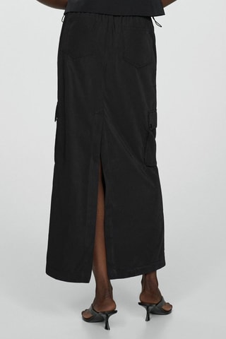  Jupe cargo longue - Noir