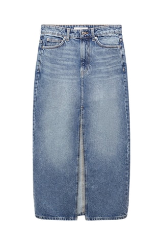 Jupe longue en jean - Bleu