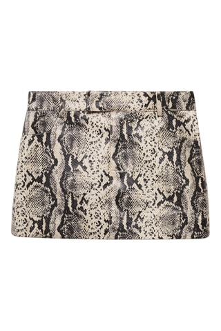 Minijupe imitation serpent - Beige