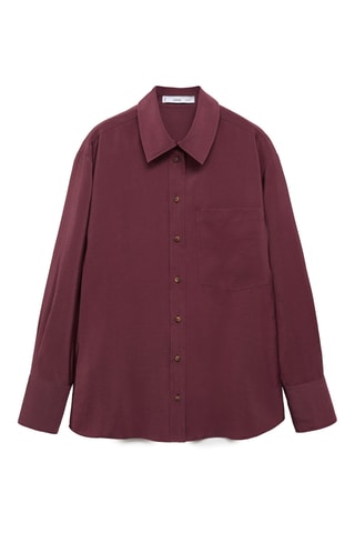Chemise modale poche - Violet