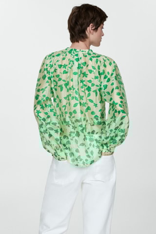Chemise imprimée Lyocell - Vert