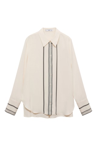 Chemise détails contrastés - Écru