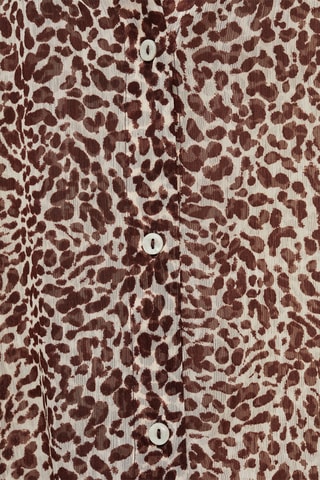 Chemise fluide léopard - Marron