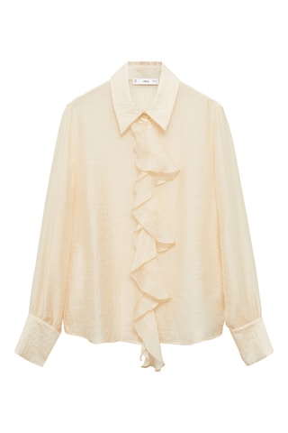 Chemise Lyocell volant - Crème