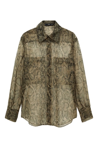 Chemise organza serpent - Beige