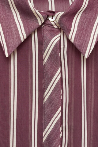 Chemise Lyocell rayures - Lie-de-vin