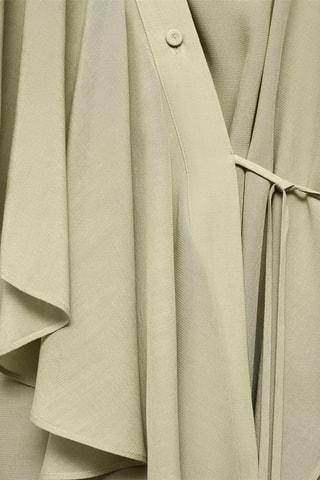 Chemise volants fermeture croisée - Vert clair