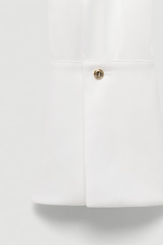 Chemise coton manches cloche - Blanc
