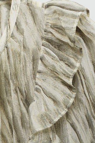 Blouse imprimée semi-transparente - Beige