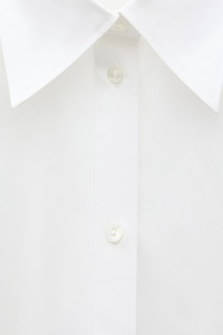 Chemisier oversize 100% coton - Blanc