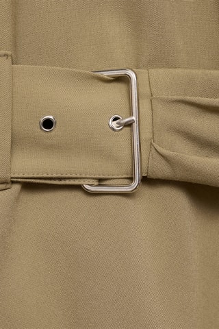 Blouse épaulettes ceinture - Kaki
