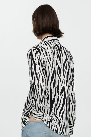 Chemise imprimée fluide - Crème