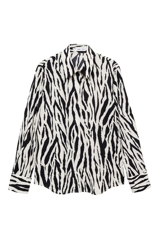 Chemise imprimée fluide - Crème