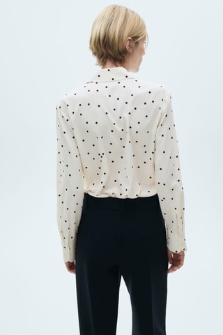Chemise imprimée fluide - Écru