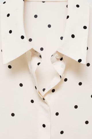 Chemise imprimée fluide - Écru