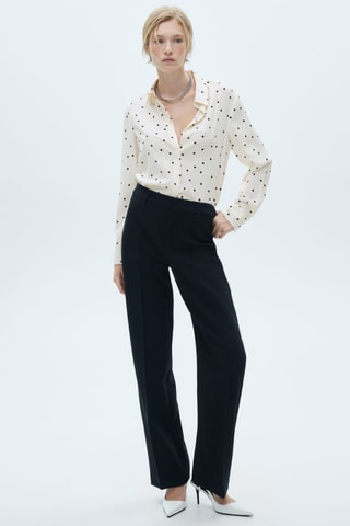 Chemise imprimée fluide - Écru